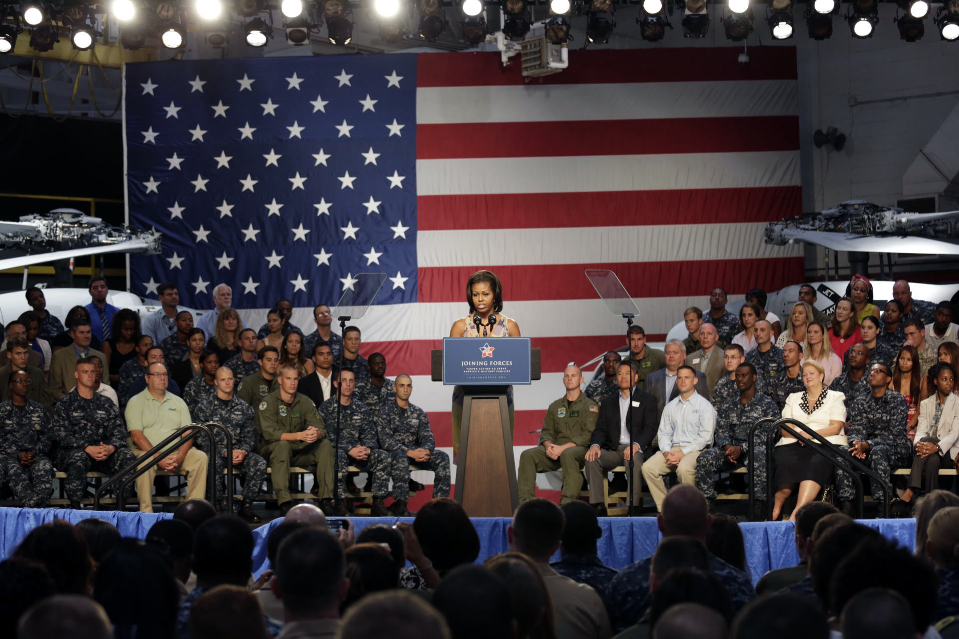 First Lady Michelle Obama delivers remarks during a Joining Forces event (August 22, 2012)