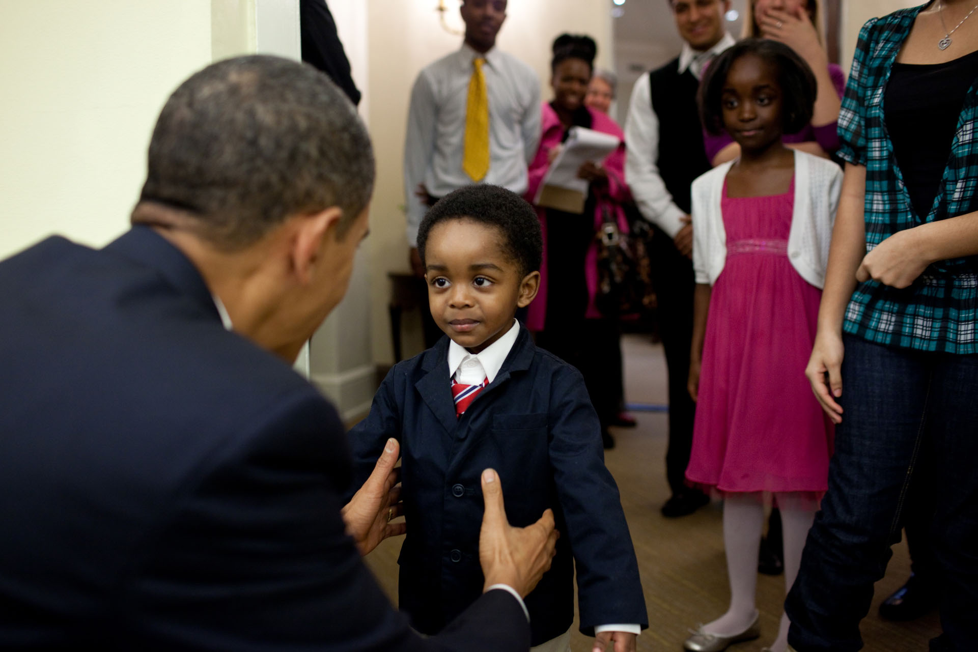 The President Greets a Young Visitor