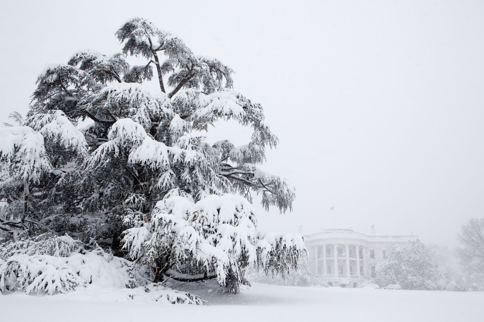 The White House is Blanketed in Snow