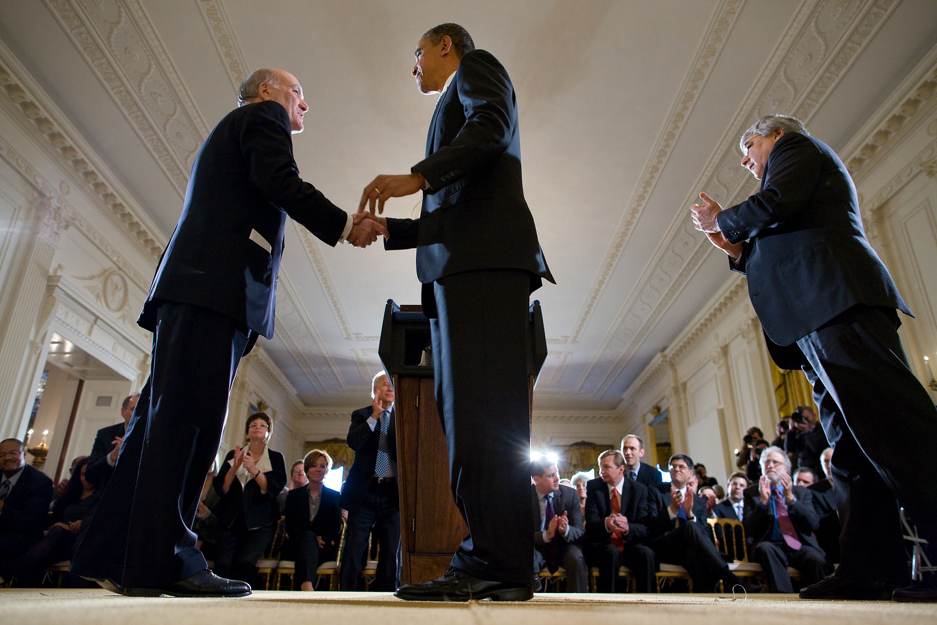President Barack Obama Welcomes New White House Chief of Staff William Daley
