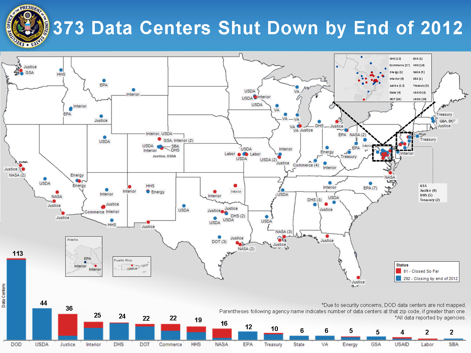 Data Center Closings Map