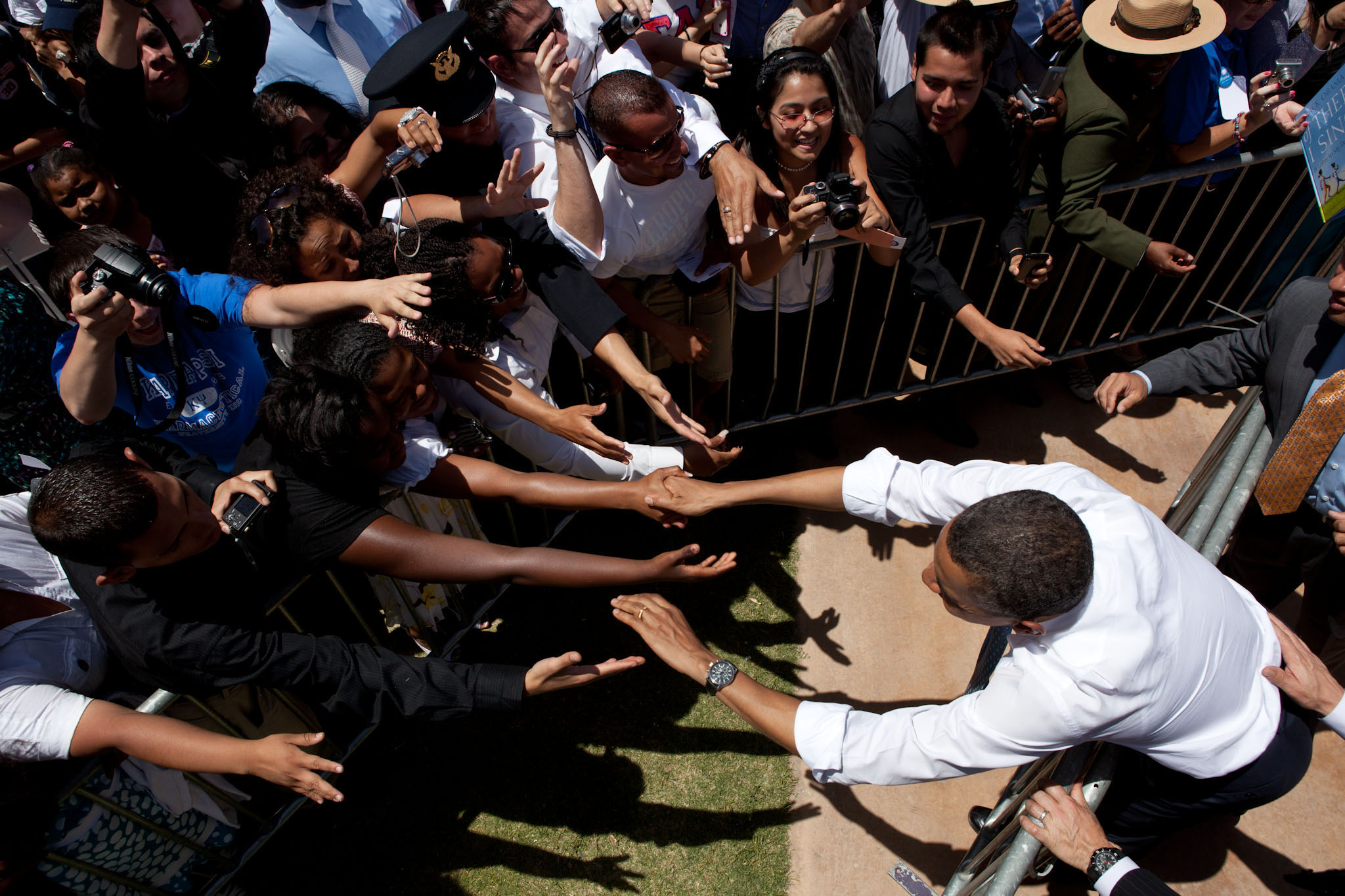 President Barack Obama Shakes Hands in El Paso, Texas