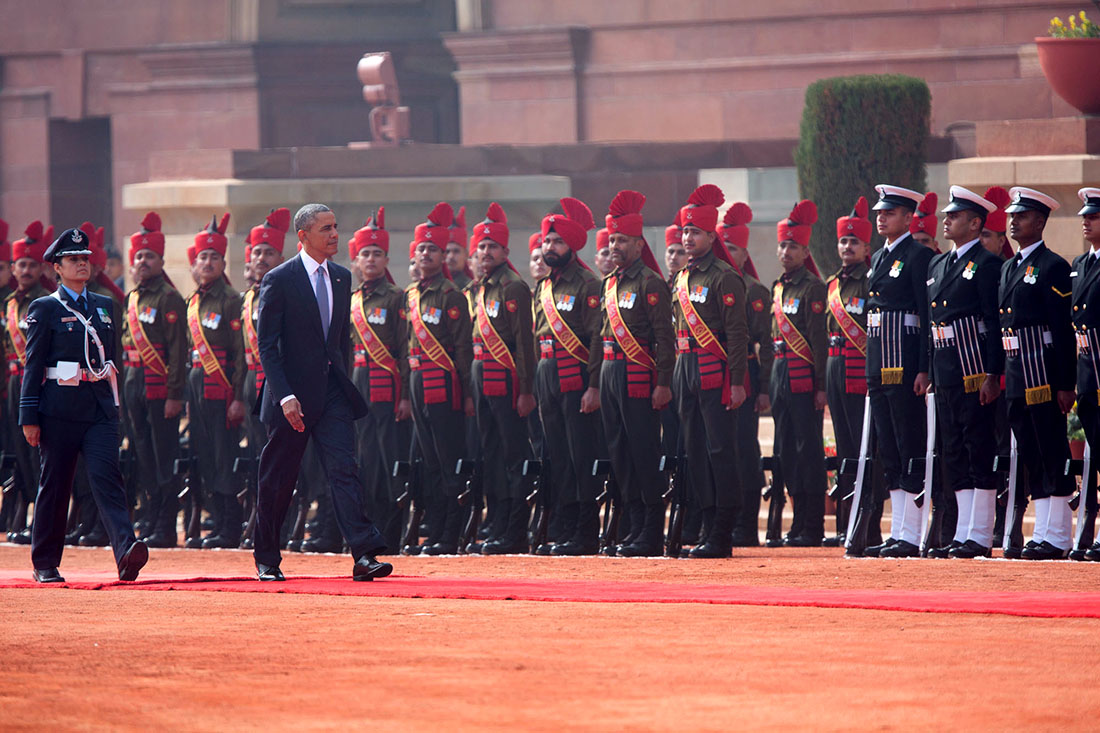 President Obama's Ceremonial Welcome in India