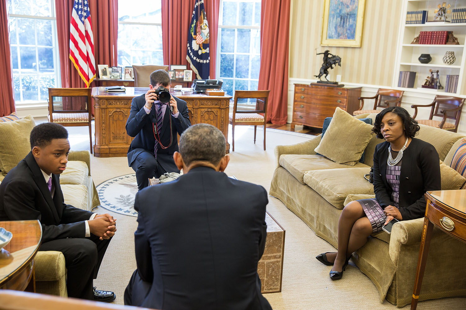 President Obama meets with Vidal and Nadia for 