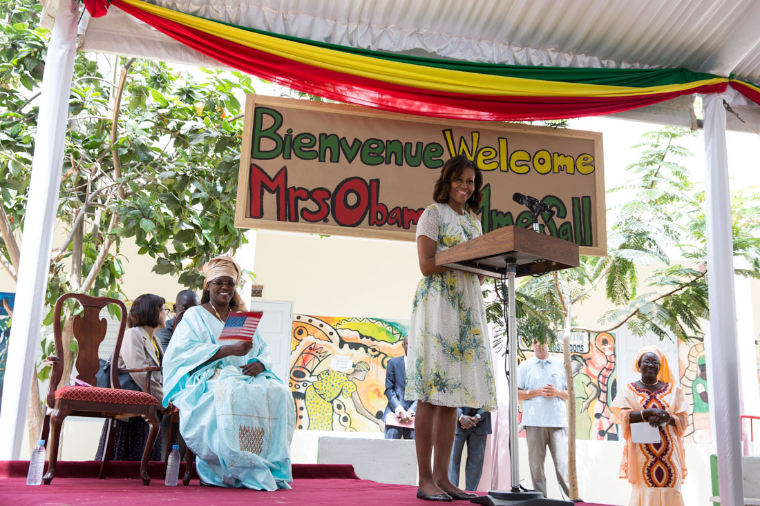 First Lady Michelle Obama delivers remarks in Senegal