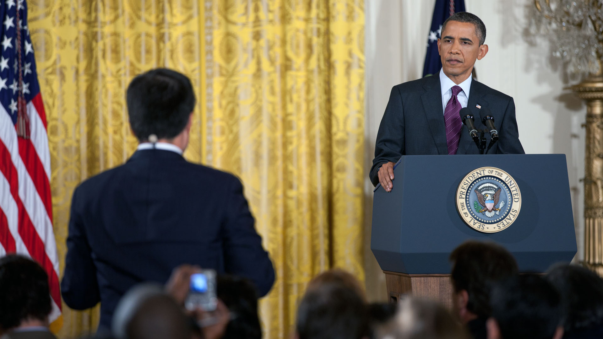 President Barack Obama Listens to a Question During a Press Conference