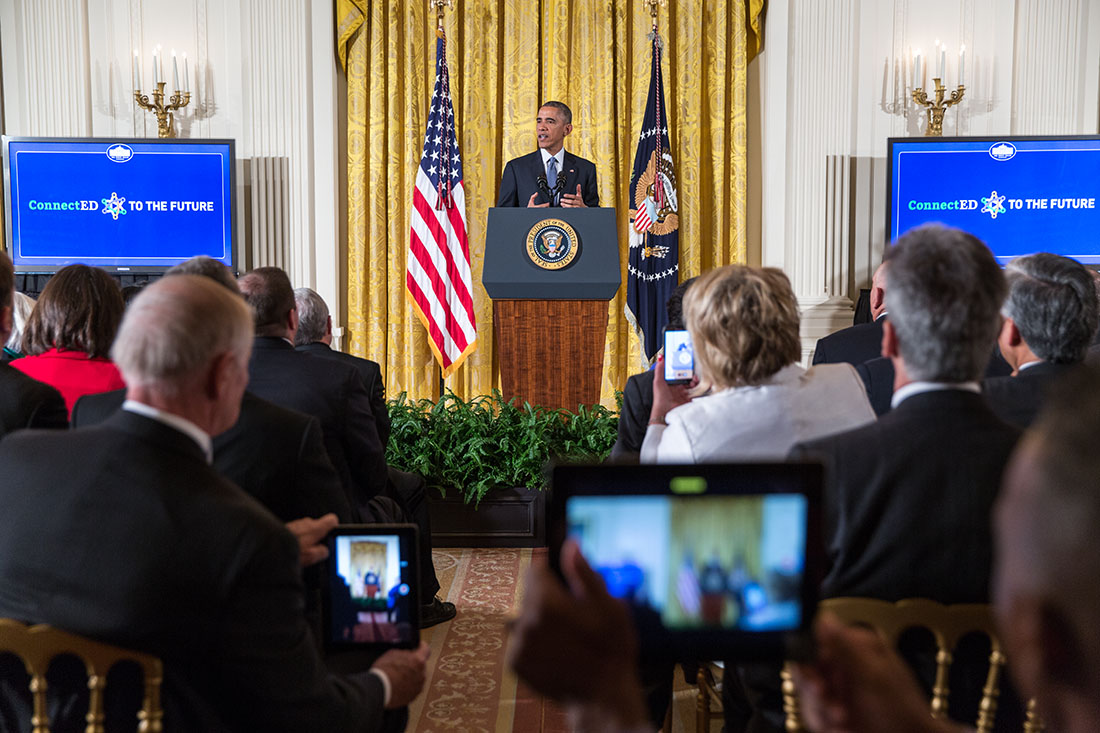 President Obama delivers remarks during the 