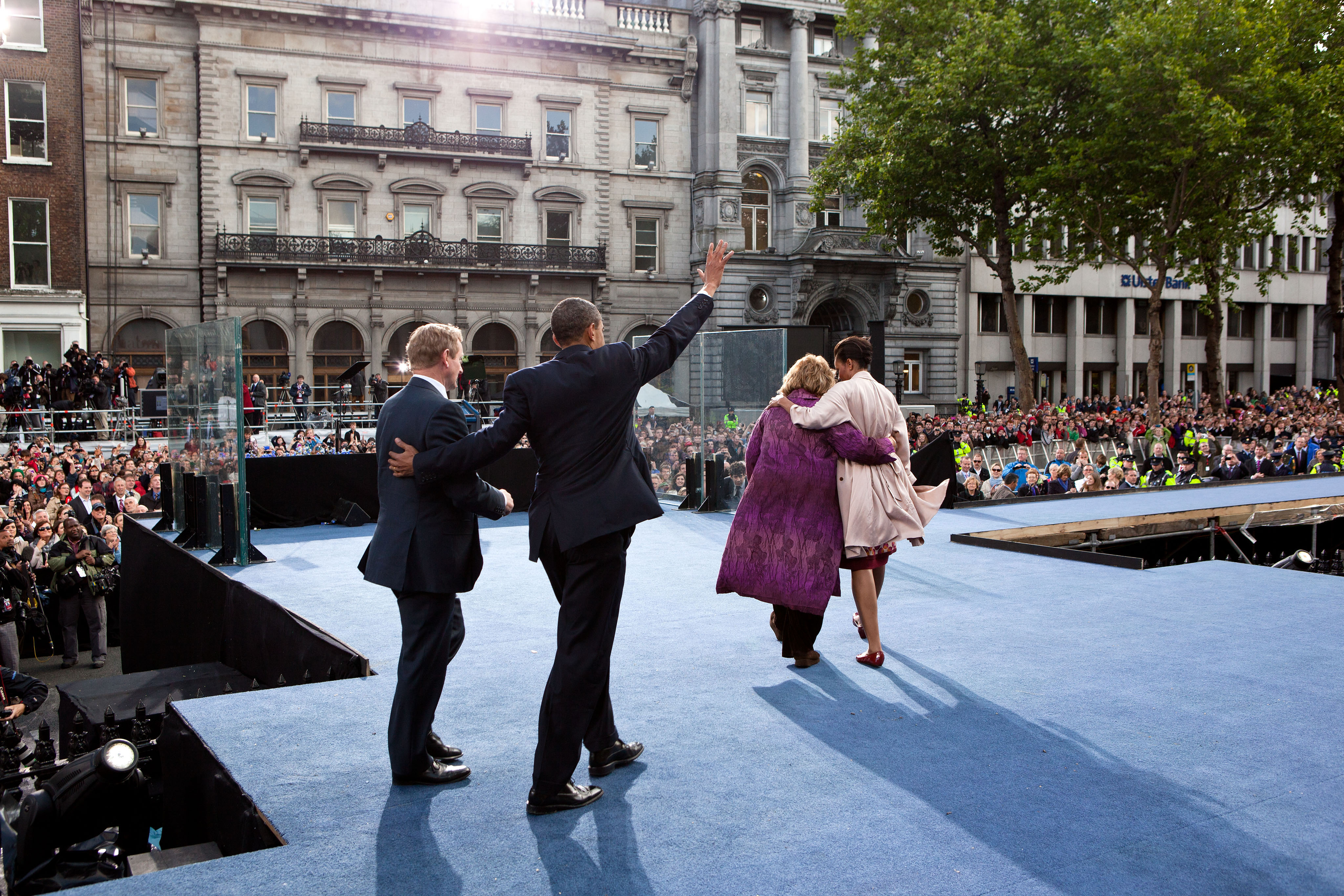 President Barack Obama and the First Lady with Taoiseach Enda Kenny and Fionnuala Kenny