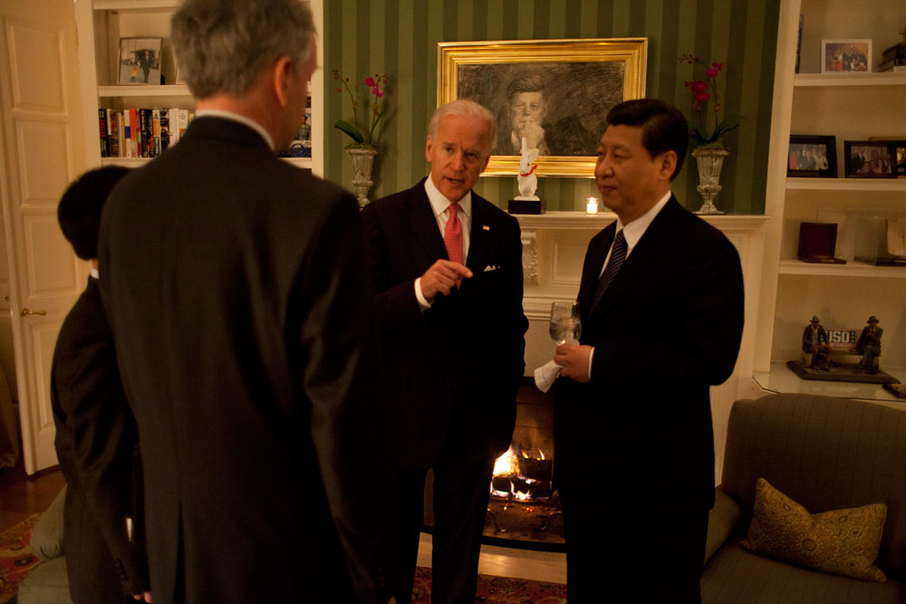 Vice President Joe Biden and Chinese Vice President Xi at the Naval Observatory Residence