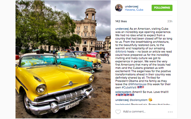 @underceej shares memories from his trip to Cuba