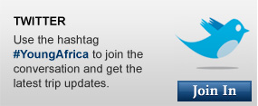 Use the tag youngafrica to follow the trip on Twitter