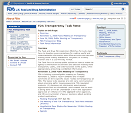 Secretary of Health and Human Services Kathleen Sebelius launches Transparency Task Force at the Food and Drug Administration
