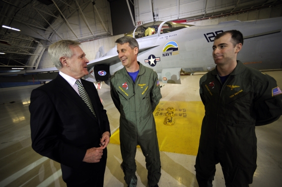 Secretary Mabus at Green Hornet Flight