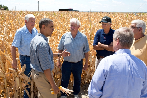 President Barack Obama tours the McIntosh family farm (August 13, 2012)