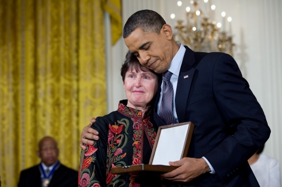 President Barack Obama awards the 2010 Presidential Medal of Freedom to Libby Little