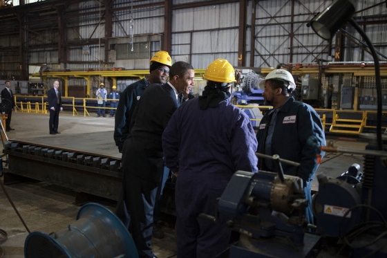 President Obama Greets Workers in Savannah 03.02