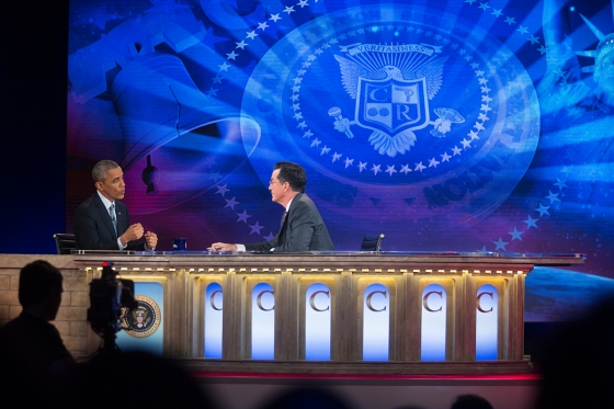President Obama Talks with Stephen Colbert