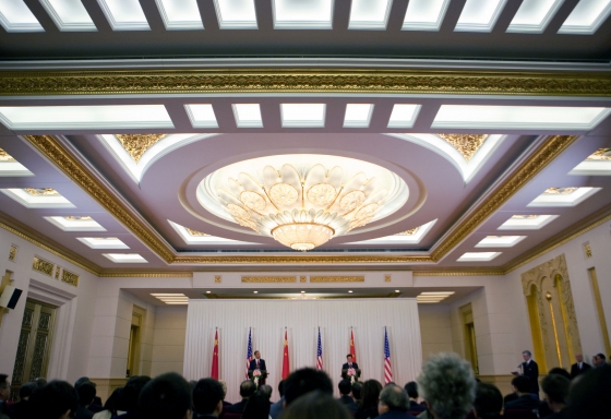 President Barack Obama and Chinese President Hu Jintao Speak 