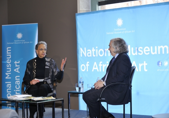 Secretary of Energy Ernest Moniz talks with Dr. Johnnetta Cole