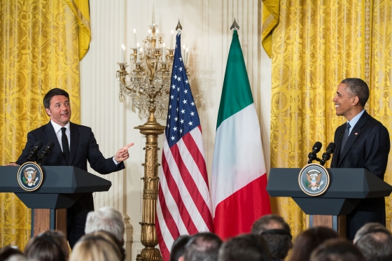 President Barack Obama and Prime Minister Matteo Renzi participate in a press conference