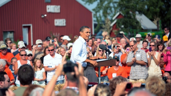 President Obama in Alpha, Illinois