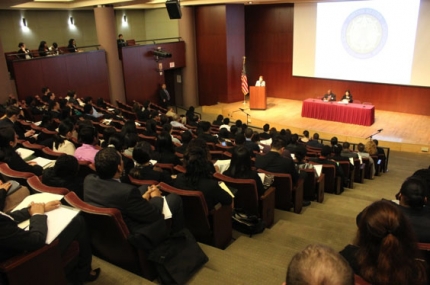 Students and career advisors convene at the Alexander Hamilton U.S. Custom House