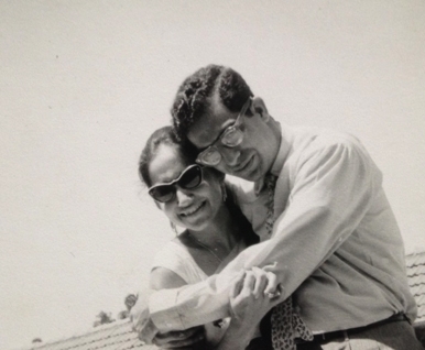 Kiran's parents posing for a photo (1960s)