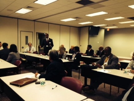 Small business owners participate in a training on how to compete for large supplier contracts, hosted by the Virginia Asian Chamber of Commerce