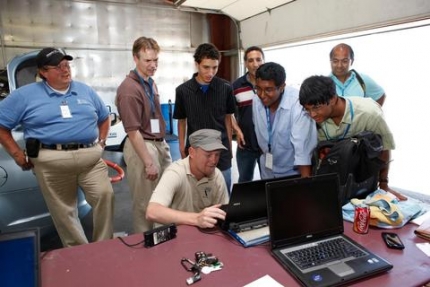 Team EDV measuring emissions in real time at the Michigan International Speedway