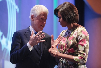 First Lady Michelle Obama and President Bill Clinton at Clinton Global Initiative