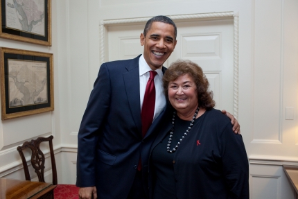 Ryan White Signing - President Obama and Jeanne White Ginder