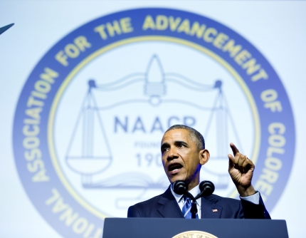 President Obama delivers remarks at the NAACP Convention