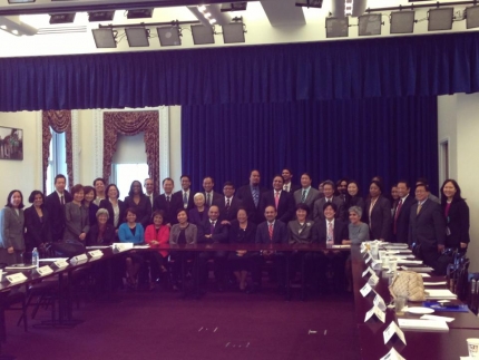 The President’s Advisory Commission on Asian Americans and Pacific Islanders (AAPI) meet with members of the White House Initiative on AAPI’s Interagency Working Group at the White House 