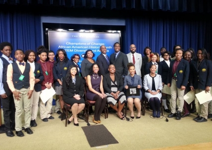 African American Champions of Change with Local Students