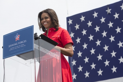 Michelle Obama delivers remarks at U.S. Army Garrison Vicenza