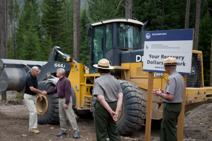 Vice President Biden at Yellowstone National Park