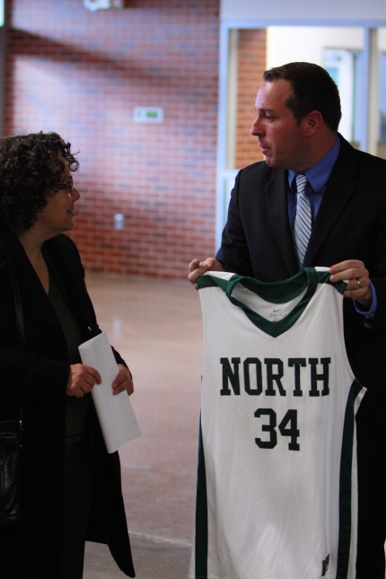 Chair Sutley at North High School in Des Moines, Iowa