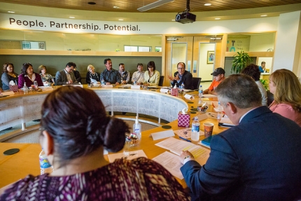 Secretary Perez participates in a roundtable discussion with Alaska Native leaders