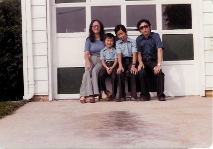 Dr. Nguyen is pictured with his mother, father and brother in 1976, shortly after their arrival to the United States. 