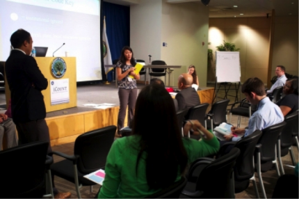 Educational institutions, key policy officials, national educational organization representatives and community leaders talk about overcoming barriers to achieving data disaggregation at iCount: Equity Through Representation, June 6, 2013. 