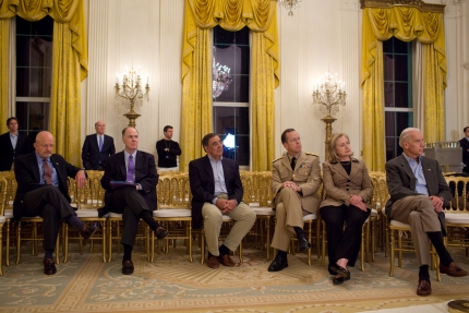 The National Security Team Listens to President Obama's Statement on Osama bin Laden