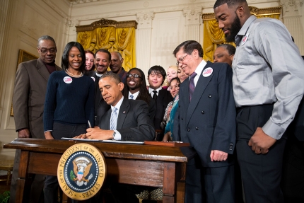 President Barack Obama delivers remarks on the importance of raising the federal minimum wage for all workers