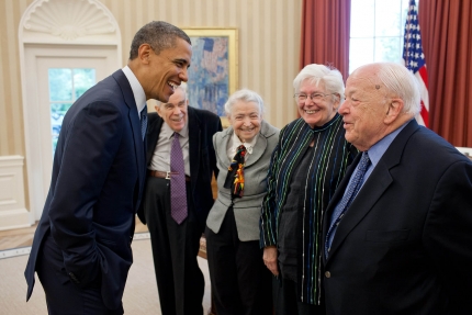 President Obama Greets 2010 Fermi Award Recipients