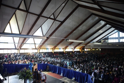 First Lady Michelle Obama addresses the Young African Women Leaders Forum