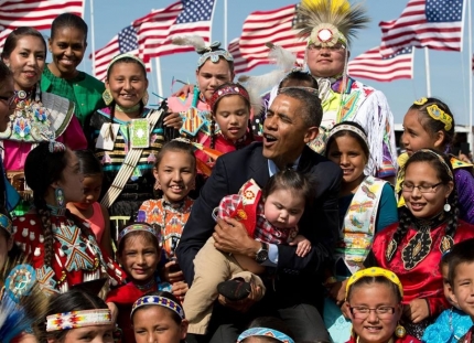 President Barack Obama Attends the Cannon Ball Flag Day Powwow in Cannon Ball, North Dakota 