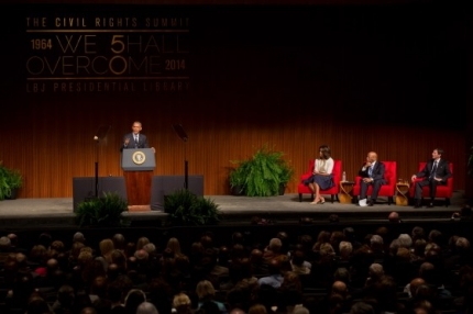 President Barack Obama Delivers Remarks on the Civil Rights Act of 1964 at the LBJ Presidential Library in Austin, Texas