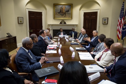 President Obama Meets with African American Civil Rights Leaders