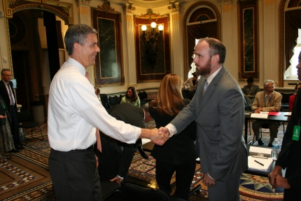 Secretary Duncan and Patrick Honner