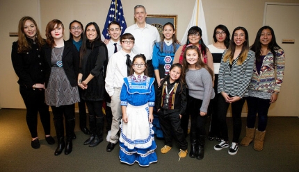 Secretary Duncan with students