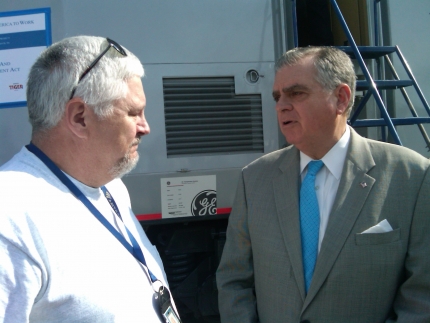 Secretary LaHood at Amtrak Facility in Beech Grove